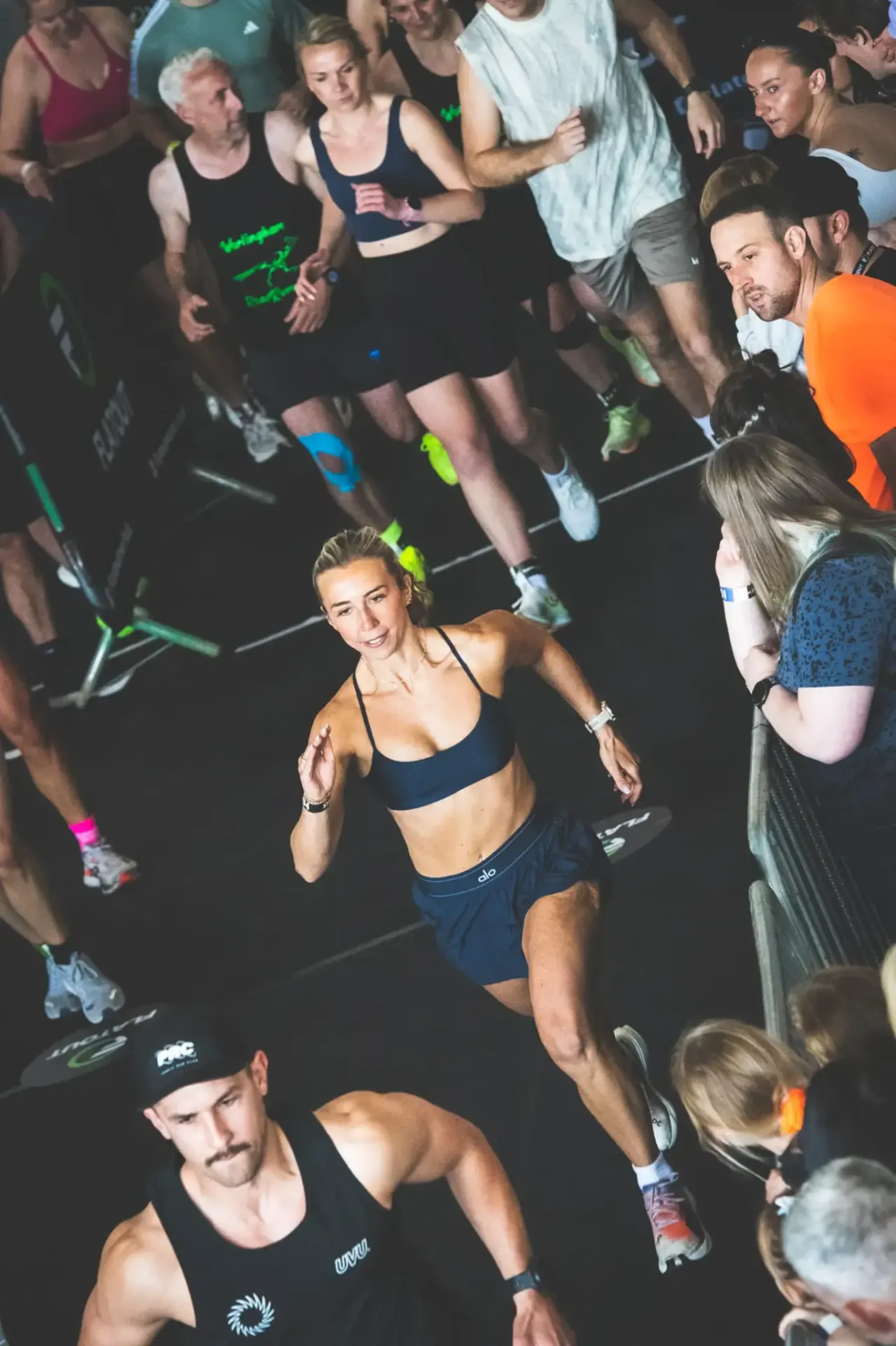 Athlete taking on a FLATOUT workout zone